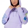 BLUZA Z KAPTUREM DAMSKA FOX HELLO FUTURE FLEECE PO LILAC M
